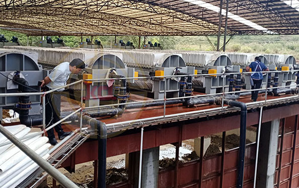 某洗沙場廢水處理系統(tǒng)廂式高壓壓濾